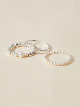 Liza silver ring, Lena Pearl Beaded Ring, classic silver ring